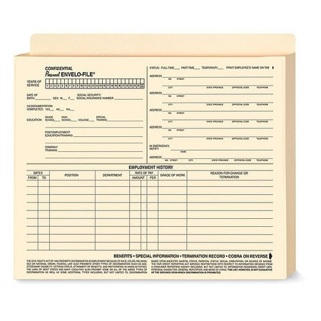 COMPLYRIGHT A0720 EMPLOYEE ENVELO-FILE EXPANDABLE PK25