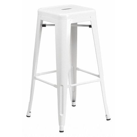 FLASH FURNITURE CH-31320-30-BQ-GG ANTIQ BACKLESS METAL STOOL 30