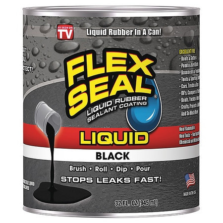 FLEX SEAL LFSBLKR32 LEAK SEALER,32 OZ,RUBBER BASE,BLACK