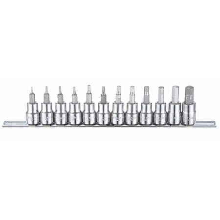 WESTWARD 54TM25 SOCKET BIT SET SAE 3/8 DRIVE 12 PCS