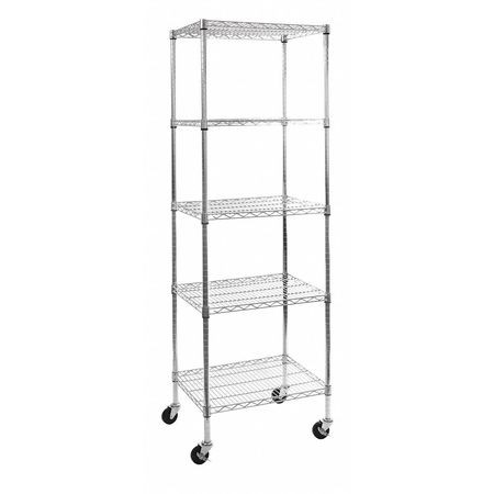 SEVILLE CLASSICS WEB570 STEELWIRE SHELV,ULTRADURABLE,5-TIER,NSF