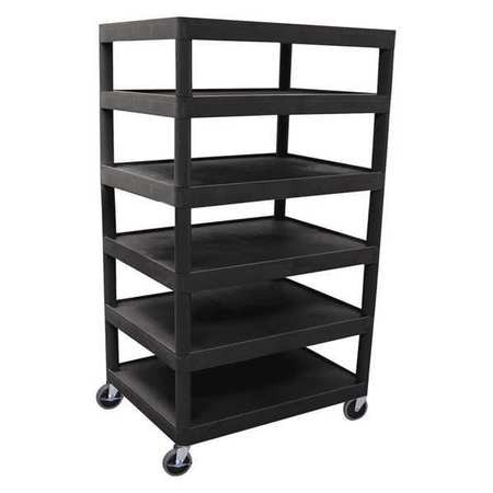LUXOR BC60-B UTILITY CART SIX FLAT SHELF