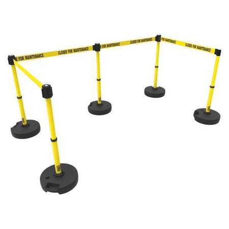 BANNER STAKES PL4590 PLUS BARRIER SET X5 CLOSED FOR MAINT YLW