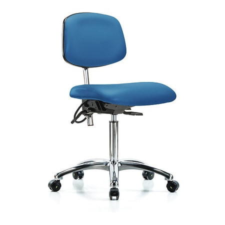 BLUE RIDGE ERGONOMICS BR-NECR-MBCH-CR-T1-A0-NF-EC-ESDBLU ERGONOMIC CHAIR UPHOLSTERED VINYL BLUE