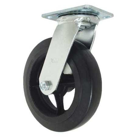 RWM 45-RIR-0820-S SWIVEL W/8X2 RUBBER ON IRON WHEEL