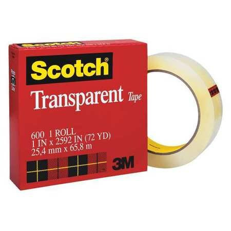 SCOTCH 60012592 TRANSPARENT TAPE 1 X 2592 IN.