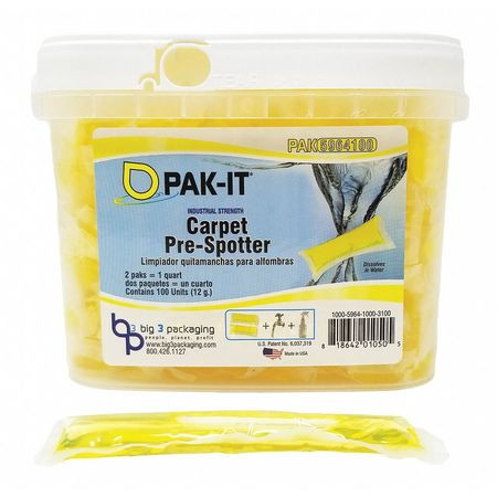 PAKIT PAK5964100-4 CARPET PRE SPOTTER YELLOW 50 QT. TUB