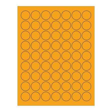 TAPE LOGIC LL191OR PACK OF (6300), 1" X 1" FLUORESCENT ORAN
