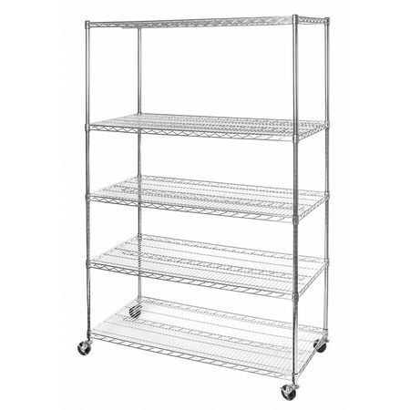SEVILLE CLASSICS WEB564 ULTRADURABLE,STEEL SHELVING,5 TIER
