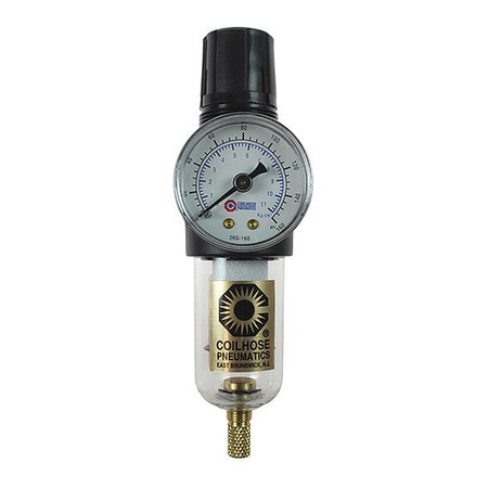 COILHOSE PNEUMATICS CO MFC1-G MINIATURE INTEGRAL F/R DUO W/GAUGE,1/8"