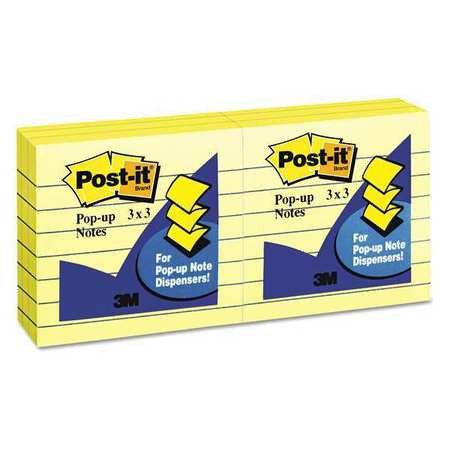 3M OFFICE SUPPLIES (OFSD) R335YW NOTE,POPUP RLD3"X3",YLLW,PK6