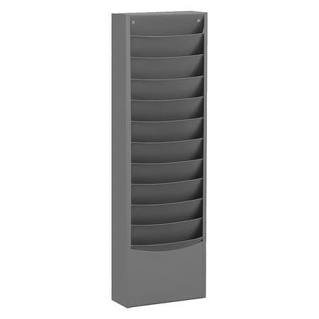 DURHAM MFG CO 402-95 11 POCKET VERTICAL LITERATURE RACK - GRA