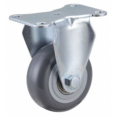 GRAINGER GLOBAL SOURCING 400K78 STANDARD PLATE CASTER RIGID 250 LB.