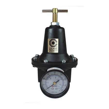 COILHOSE PNEUMATICS CO 8804GL REGULATOR W/GAUGE,0-60PSI,1/2"