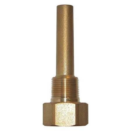 WINTERS INSTRUMENTS TIW01 BRASS THERMOWELL 3.5",3/4" NPT FOR TIM