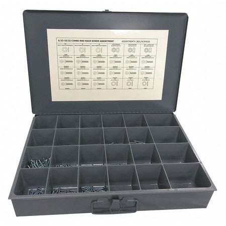 GRAINGER GLOBAL SOURCING JBDL24CRMS50 NUT AND SCREW ASSORTMENT 1200 PCS.