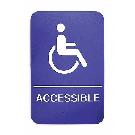 TABLECRAFT PRODUCTS COMPANY 695632 BRAILLE SIGN ACCESSIBLE WHT/BL ADA 6 X9
