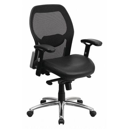 FLASH FURNITURE LF-W42-L-GG MID-BACK EXEC LEATHER CHAIR BLACK