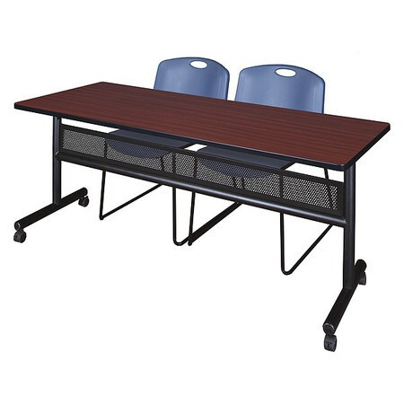 KOBE MKFTM7224MH44BE FLIPTOPTABLE,2ZENGSTACKCHAIRS,72X24"