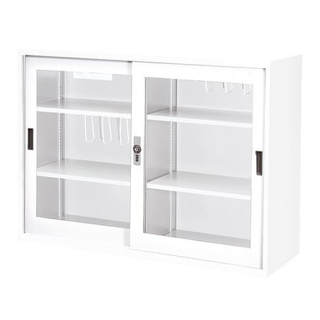 SHUTER 1010022 STORAGE CABINET,GLASS DOORS,46"
