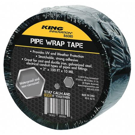 KING INNOVATION 86080 WATERPROOF PIPE WRAP TAPE 2 X 100 FT.