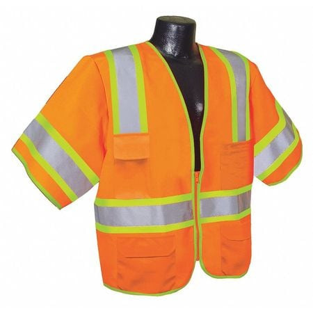 CONDOR USA INC 53YP38 HIGH VISIBILITY VEST ORANGE/RED 2XL