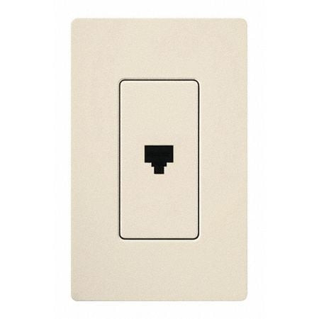 LUTRON CA-PJ-LA TELEPHONE JACK SINGLE LIGHT ALMOND