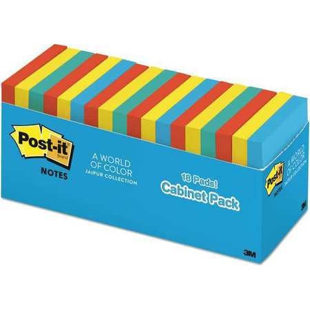 3M OFFICE SUPPLIES (OFSD) 654-18BRCP NOTE,3"X3",BRIGHT,PK18