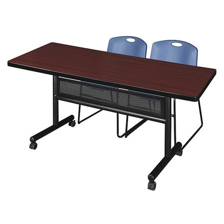 KOBE MKFTM7230MH44BE FLIPTOPTABLE,2ZENGSTACKCHAIRS,72X30"