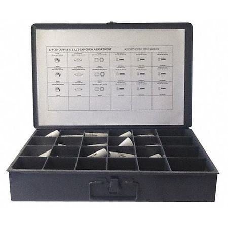 GRAINGER GLOBAL SOURCING JBDL24AGUXX FASTENER ASSORTMENT 645 PCS.