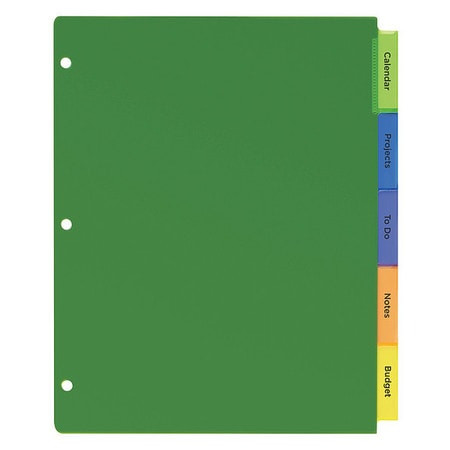 AVERY 7278211900 BIG TAB INSERTABLE PLASTIC DIVIDERS 5-TA