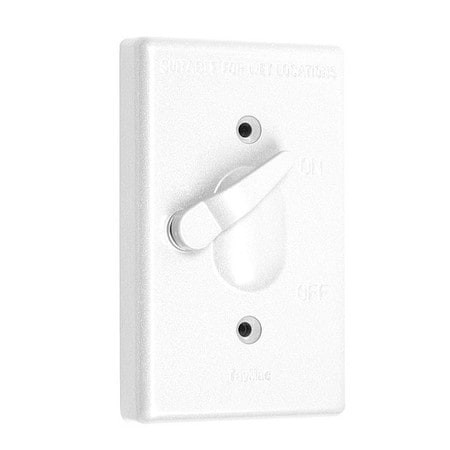 TAYMAC TC100WH SWITCH COVER VERTICAL 1-GANG TOGGLE WHT