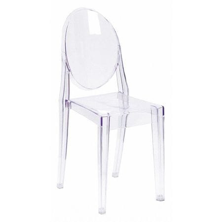 FLASH FURNITURE FH-111-APC-CLR-GG CHAIR SIDE GHOST TRASPARENT CRYSTAL