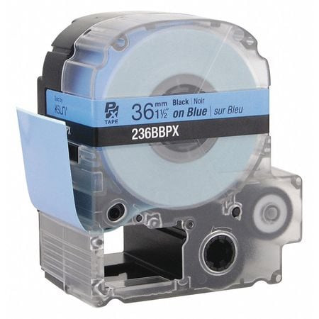 LABELWORKS PX 236BBPX BLACK INK/BLUE TAPE 1-1/2 W