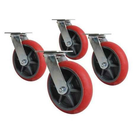 METALTECH I-DCC8R4 POLYURETHANE CASTER 8 PK4