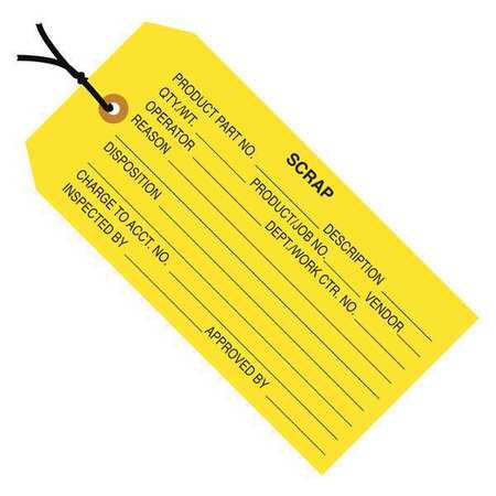 PARTNERS BRAND G20052 TAG STRUNG SCRAP,4-3/4"X2-3/8",PK1000
