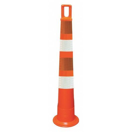 PLASTICADE 510-O-HIP-4O4W4O4W-2 WATCHTOWER STACKER CONE 4ORG/4WHT 42 H