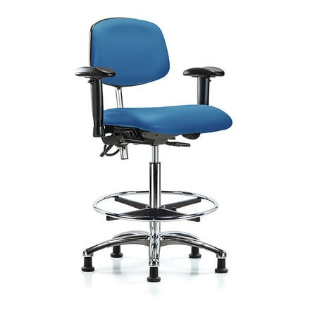 BLUE RIDGE ERGONOMICS BR-NECR-HBCH-CR-T1-A1-CF-EG-ESDBLU ERGONOMIC CHAIR UPHOLSTERED VINYL BLUE