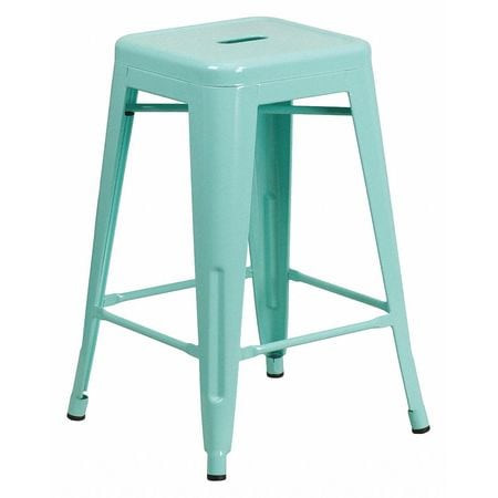 FLASH FURNITURE ET-BT3503-24-MINT-GG 24" HIGH BACKLESS MINT GREEN COUNTER HEI