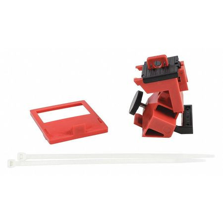 BRADY SPC ABSORBENTS 148701 SINGLE POLE BREAKER LOCKOUT RED 3-3/4 H
