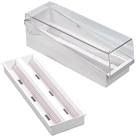 GLOBE SCIENTIFIC 513250B-1 MICROSCOPE SLIDE BOX,BLUE