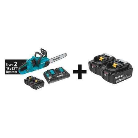 MAKITA XCU03PT + BL1850B-2 14 IN L CORDLESS BATTERY-POWERED CHAINSA