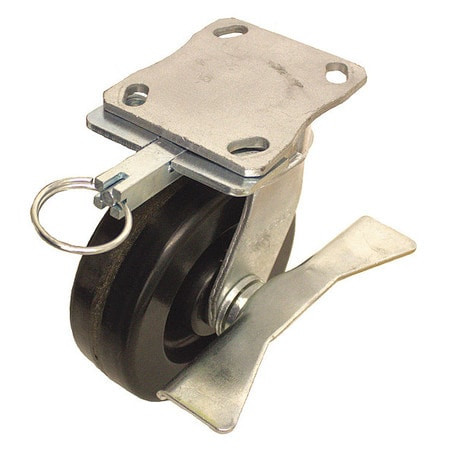 GRAINGER GLOBAL SOURCING P25S-PH060R-14-CB-DL KINGPINLESS PLATE CASTER SWIVEL 1200 LB.