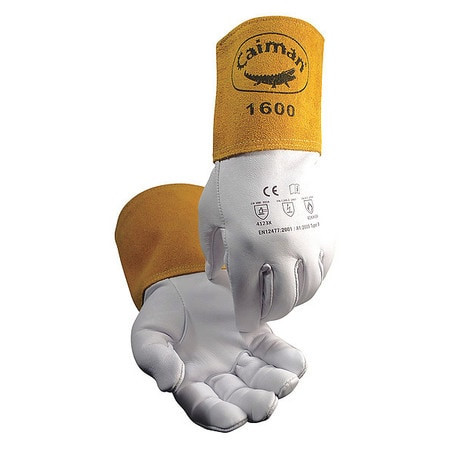 CAIMAN 1600-6 1600 WELDING GLOVES, GAUNTLET CUFF, STRA