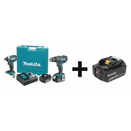 MAKITA XT261M + BL1840B CORDLESS COMBINATION KIT,18.0V,2 TOOLS