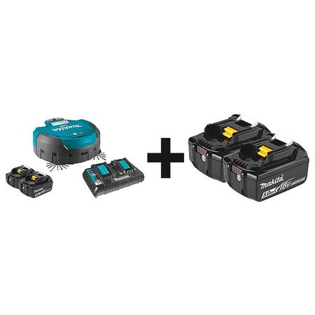 MAKITA DRC200PT + BL1850B-2 CORDLESS ROBOTIC VAC KIT,18V