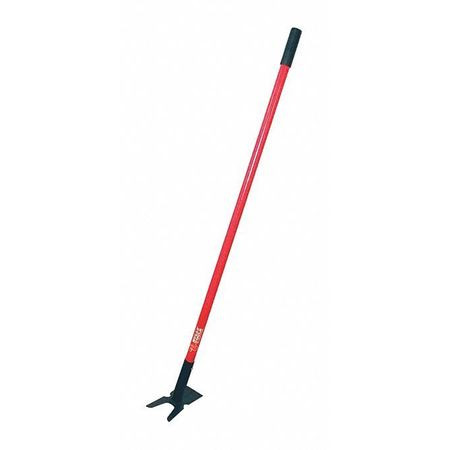 BULLY TOOLS 92357 WEEDING HOE,TWO PRONG,LONG FIBERGLASS H