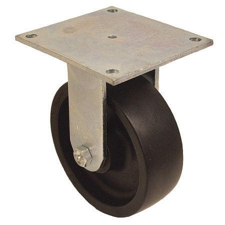 GRAINGER GLOBAL SOURCING P21R-PB060R-15 STANDARD PLATE CASTER RIGID 700 LB.