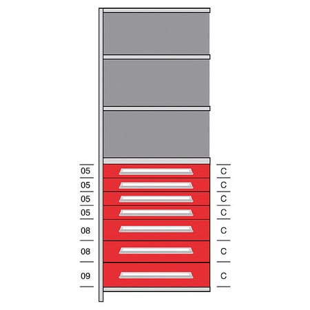 LYON DHJ115026A SHELF 85 H 36 W STEEL 800 LB CAPACITY