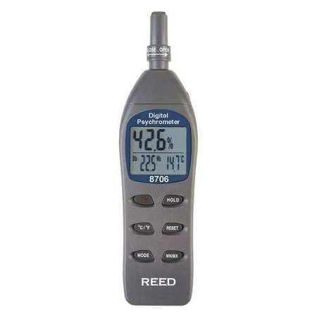REED INSTRUMENTS 8706 DIGITAL PSYCHROMETERS; TYPE: HUMIDITY/DE
